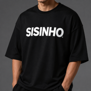 Oversized Black Shirt with Sisinho Design